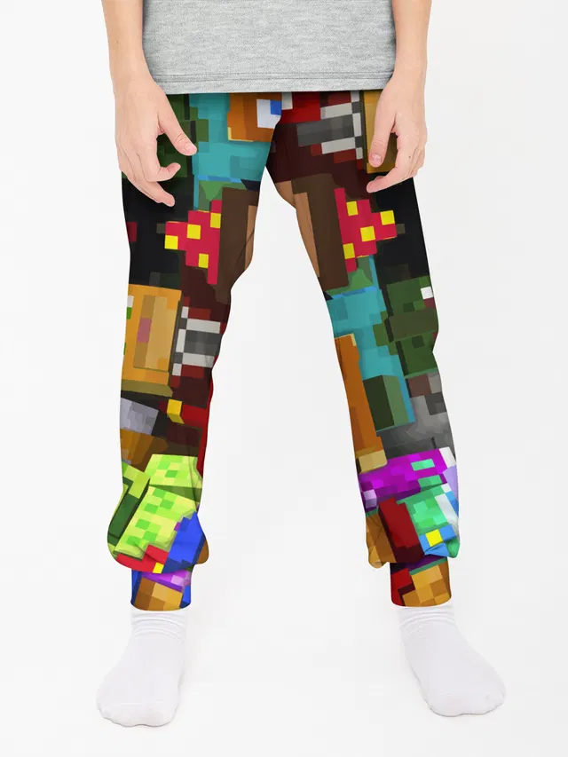 Детские штаны с принтом «Minecraft»