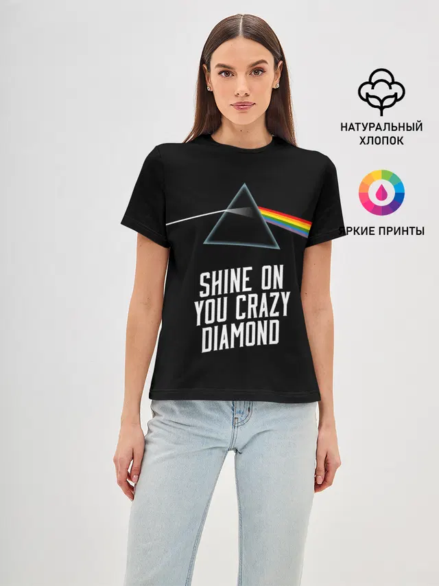 Женская базовая футболка с принтом «Rainbow»