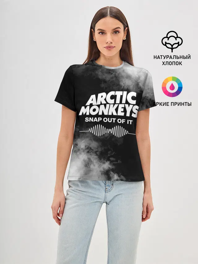 Женская базовая футболка с принтом «Arctic Monkeys»