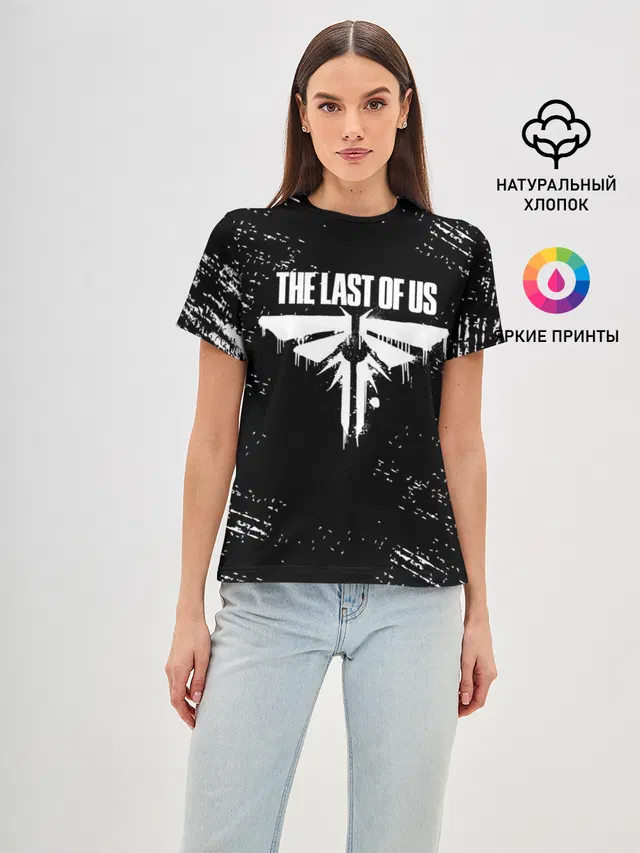 Женская базовая футболка с принтом «Grunge texture»