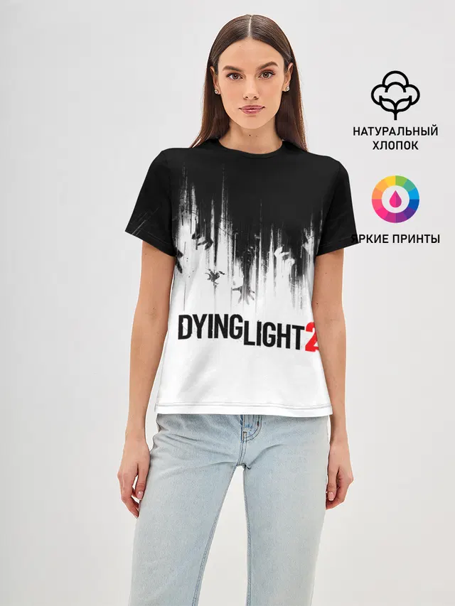 Женская базовая футболка с принтом «Dying Light — Dying Light 2»