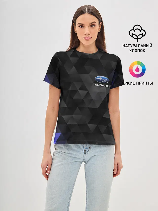 Женская базовая футболка с принтом «Geometric pattern»