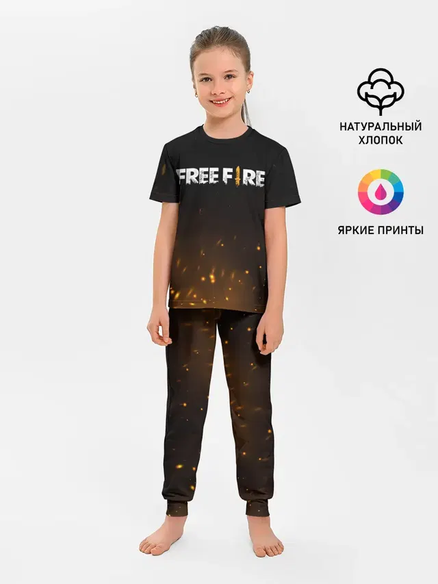 Детская пижама с брюками с принтом «Embers — FREE FIRE»