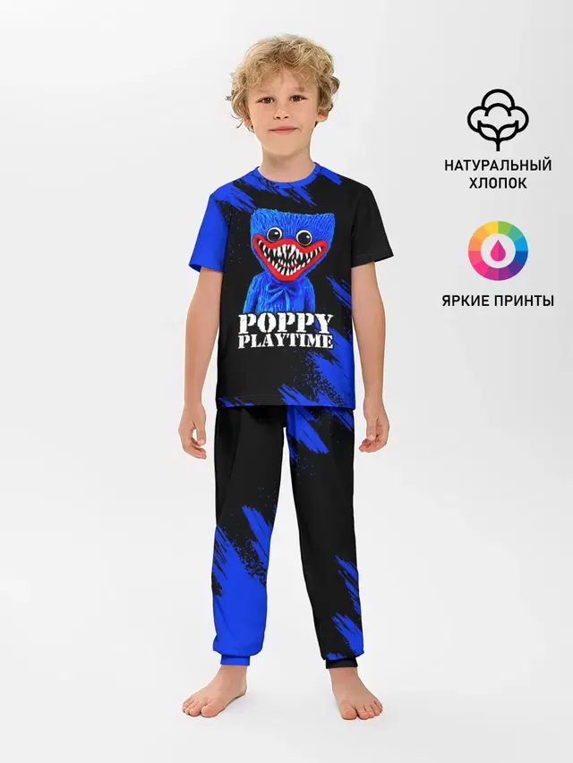 Детская пижама с брюками с принтом «Poppy Playtime — ХАГГИ ВАГГИ»
