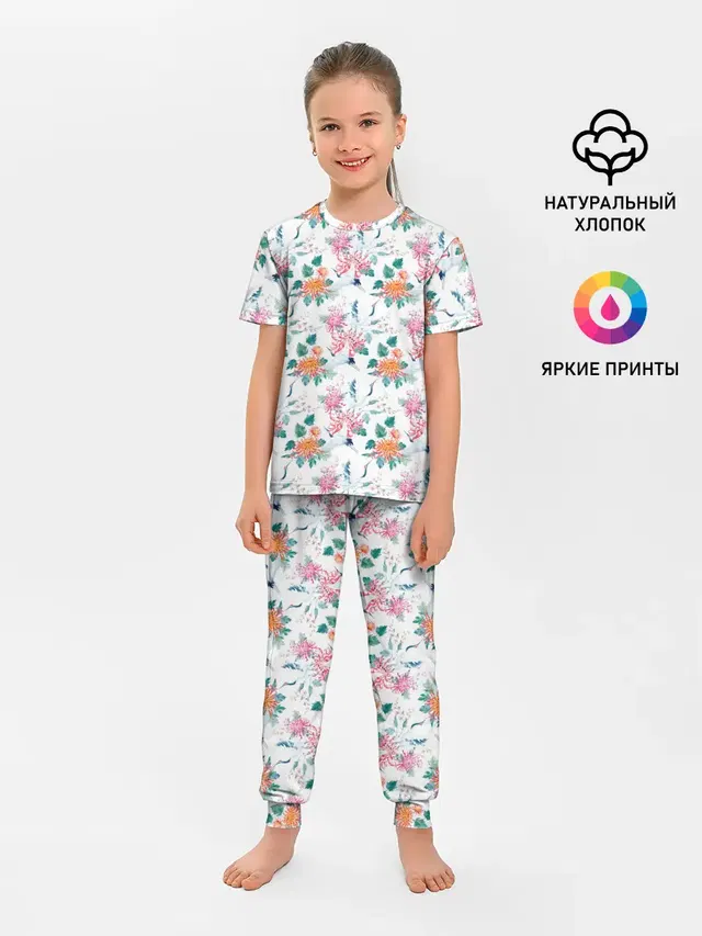 Журавли и хризантемы