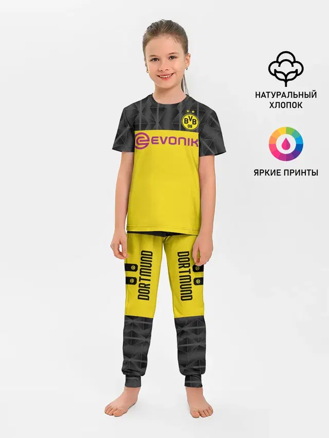 Детская пижама с брюками с принтом «Borussia — Reus home UEFA 19-20»