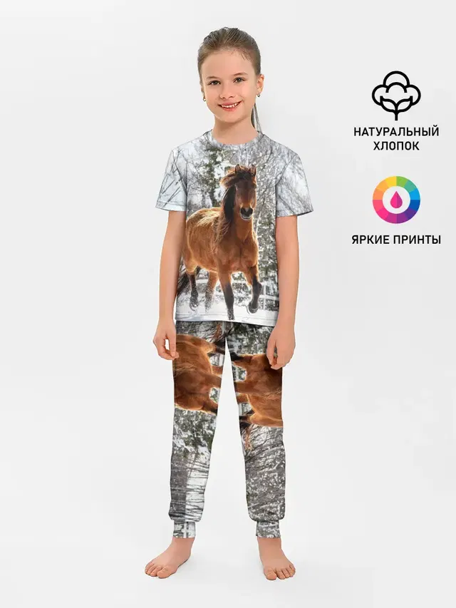Конь и снег