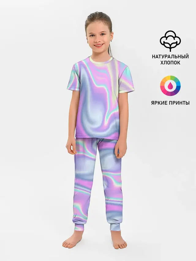 Детская пижама с брюками с принтом «Vaporwave»