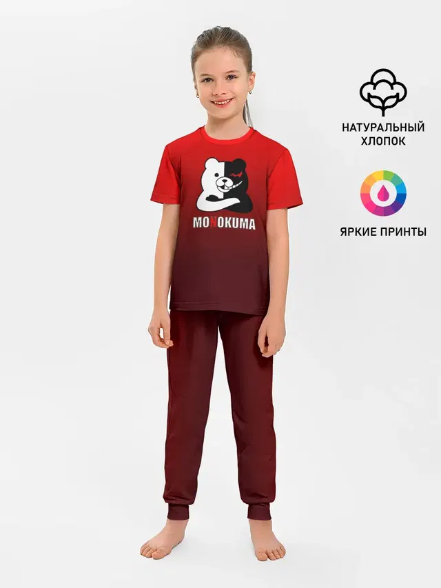 monokuma на красном градиенте