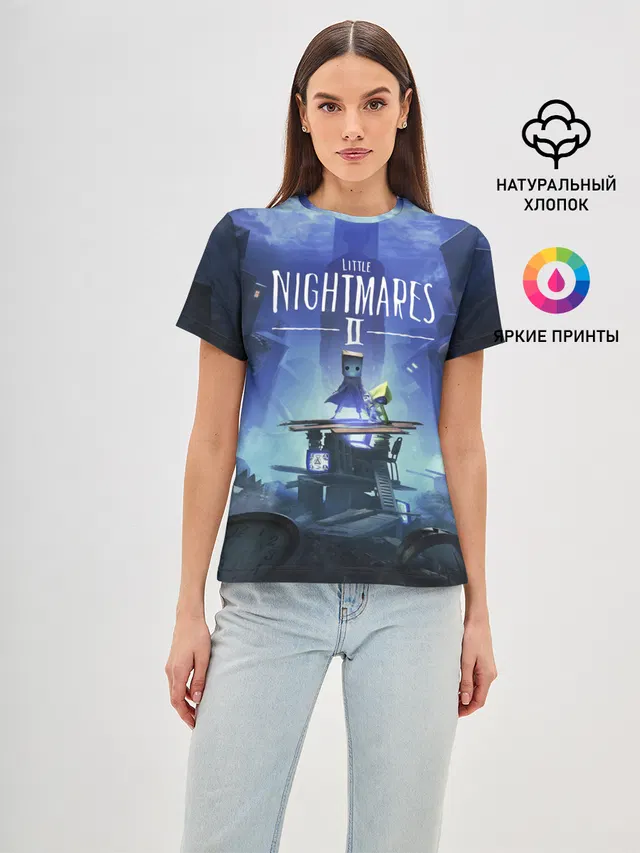 Женская базовая футболка с принтом «Little Nightmares — Little Nightmares 2»