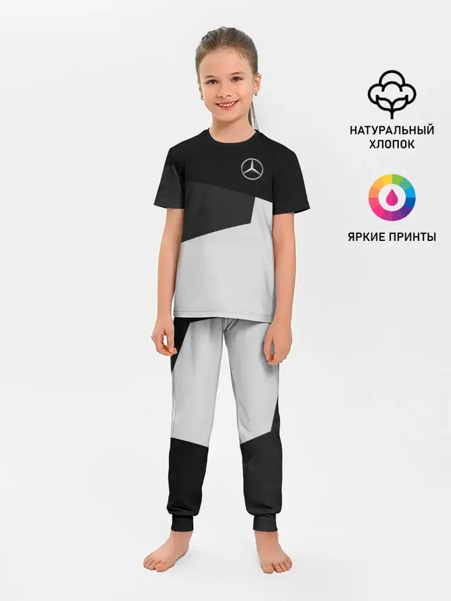 Детская пижама с брюками с принтом «Merсedes — MERCEDES BENZ SPORT»