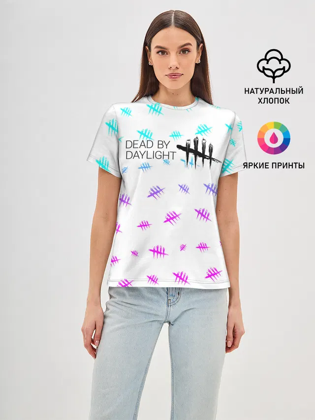 Женская базовая футболка с принтом «Tally mark logo»