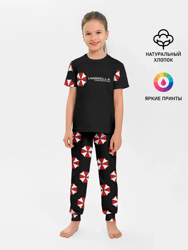 Детская пижама с брюками с принтом «Корпорация Umbrella — Umbrella Corporation»