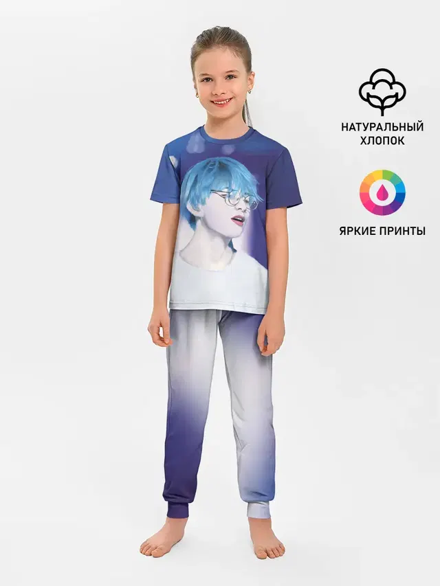 Детская пижама с брюками с принтом «BTS — BTS Blue»