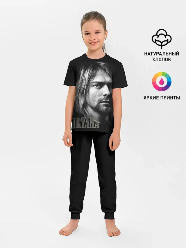 Детская пижама с брюками с принтом «Nirvana»