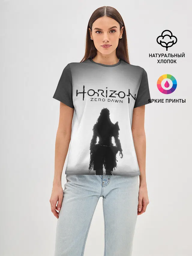 Женская базовая футболка с принтом «Horizon Zero Dawn»