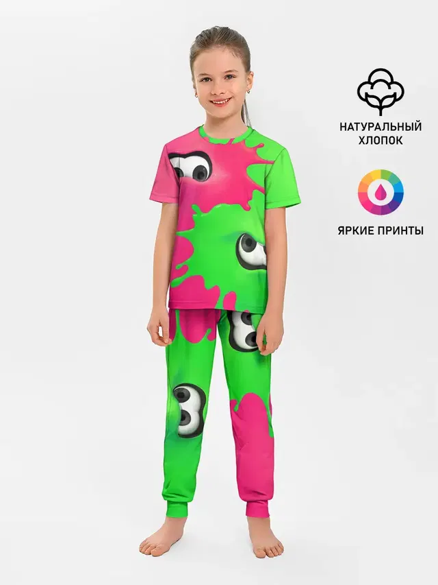 Детская пижама с брюками с принтом «Разные игры — Splatoon»