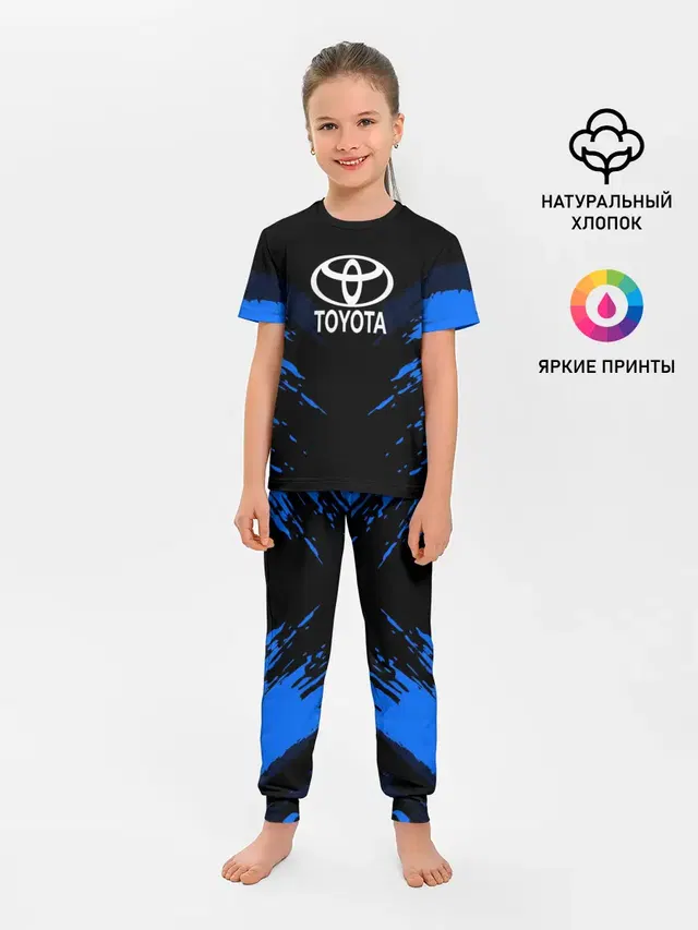 Детская пижама с брюками с принтом «Тойота — TOYOTA SPORT COLLECTION»