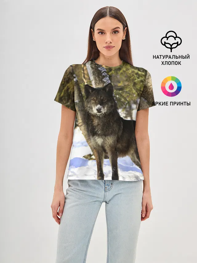 Волк и снег