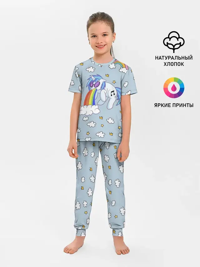 Детская пижама с брюками с принтом «My Little Pony — Винил Скрэтч»