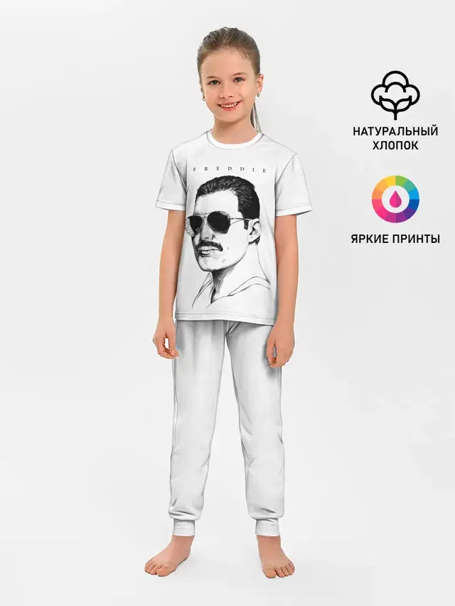 Детская пижама с брюками с принтом «Sunglasses»