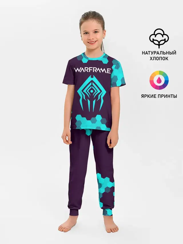 Детская пижама с брюками с принтом «Warframe — ВАРФРЕЙМ»