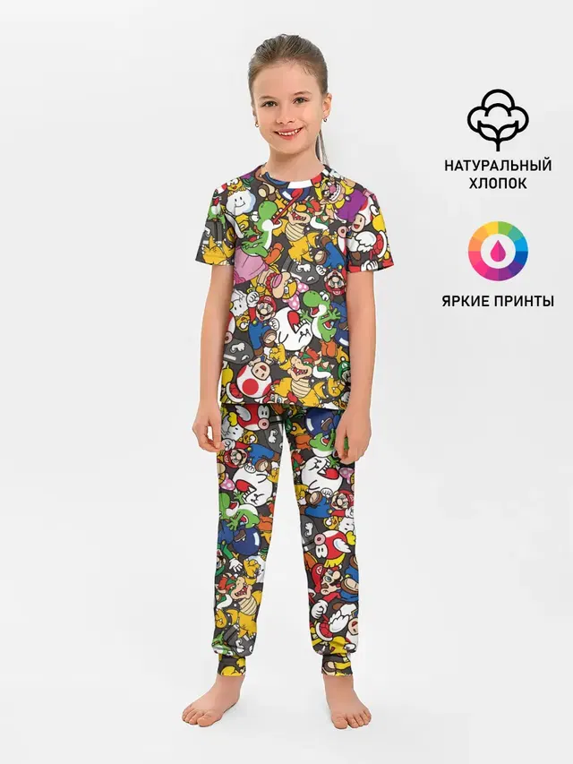 Детская пижама с брюками