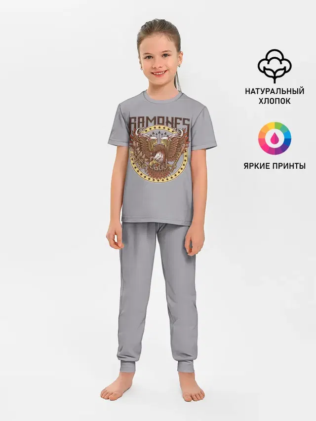 Детская пижама с брюками с принтом «Ramones — Ramones Eagle»
