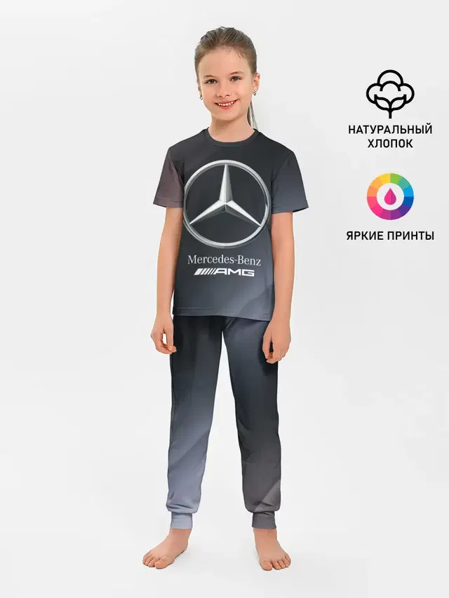 Детская пижама с брюками с принтом «Merсedes — MERCEDES — МЕРСЕДЕС»