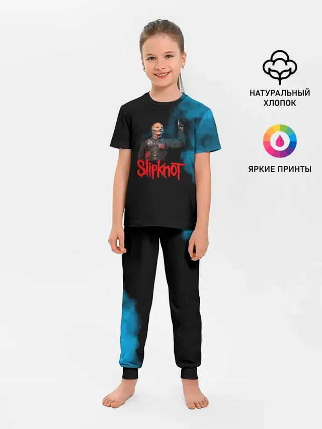Детская пижама с брюками с принтом «Slipknot»