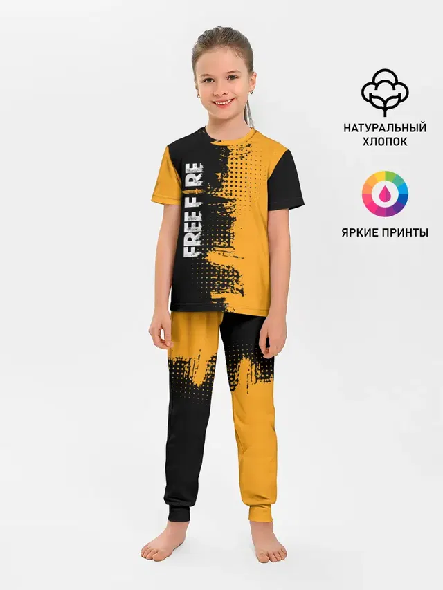Детская пижама с брюками с принтом «Garena Free Fire — Free Fire ? Фри Фаер.»