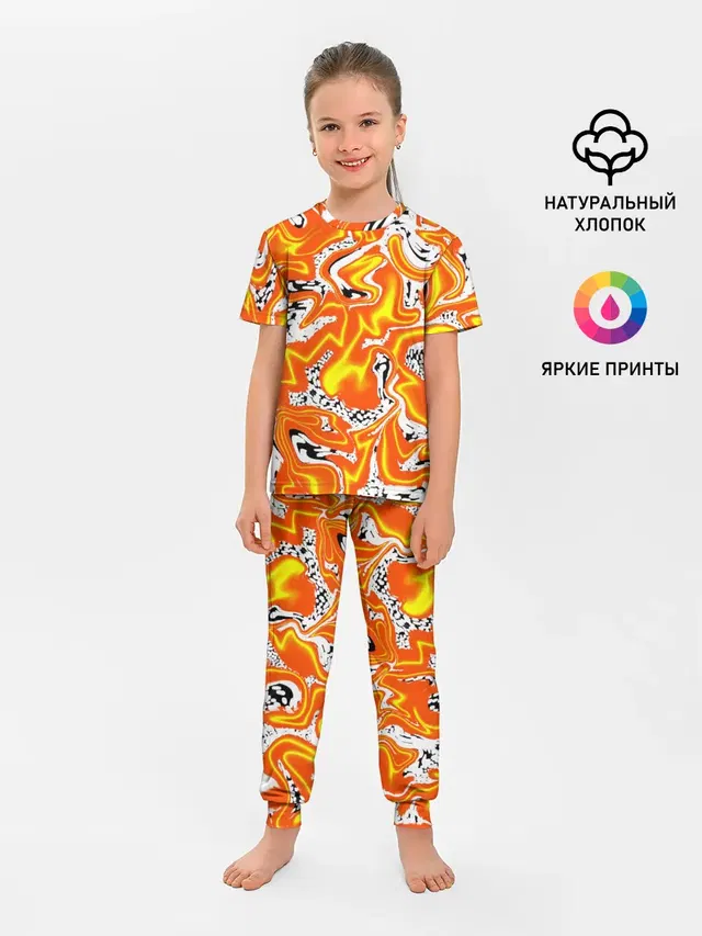 Огненные разводы лавы