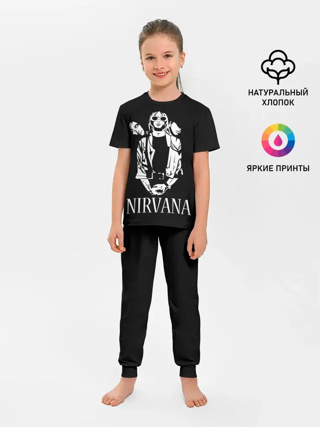 Детская пижама с брюками с принтом «Kurt Cobain»