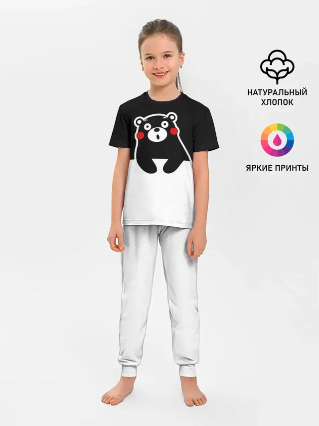 Детская пижама с брюками с принтом «Кумамон — Kumamon повис»
