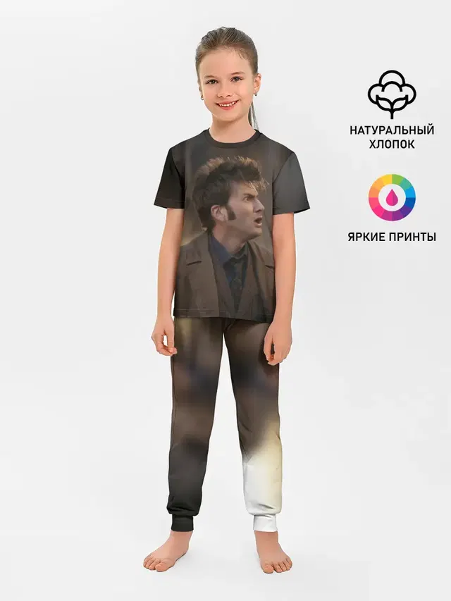 Детская пижама с брюками с принтом «10th Doctor — 10th DOCTOR WHO»