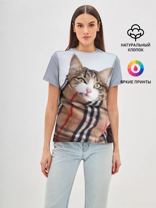 Кот в шарфе