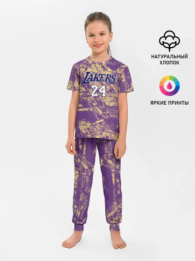 Детская пижама с брюками с принтом «Лейкерс — Kobe Bryant»