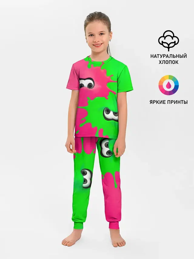 Детская пижама с брюками с принтом «Игры — Splatoon»
