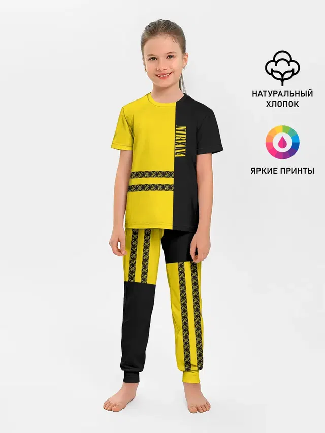 Детская пижама с брюками с принтом «Nirvana Logo»