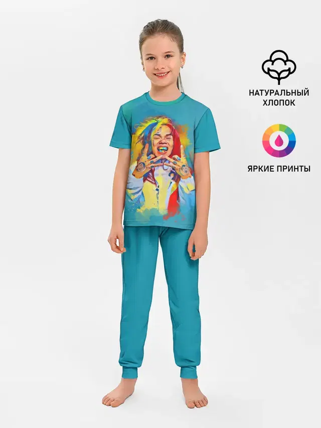 Детская пижама с брюками с принтом «6IX9INE — 6IX9INE PAINTS»