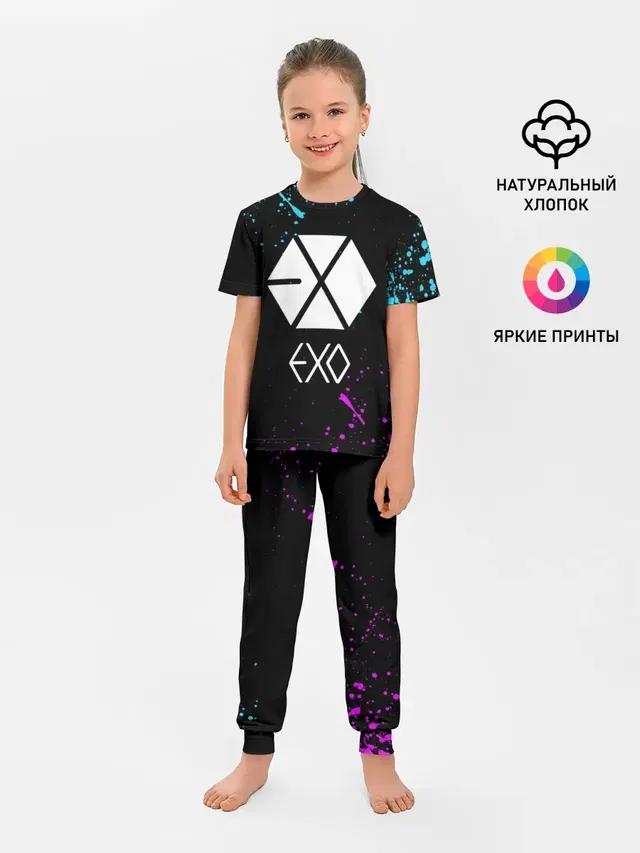 Детская пижама с брюками с принтом «Exo — EXO BAND.»