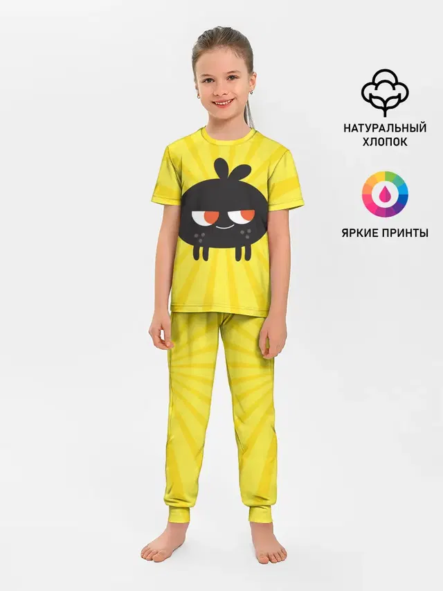 Детская пижама с брюками с принтом «Toca Boca — Toca Boca Yellow»