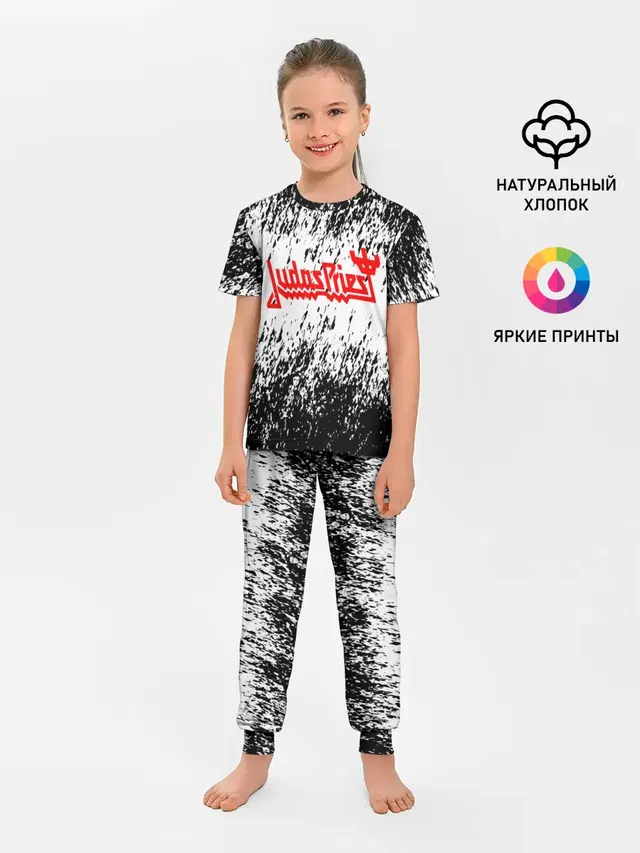 Детская пижама с брюками с принтом «Grunge texture»