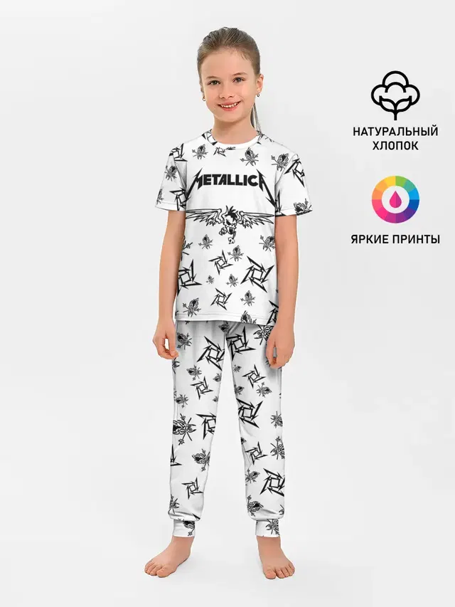 Детская пижама с брюками с принтом «Metallica»