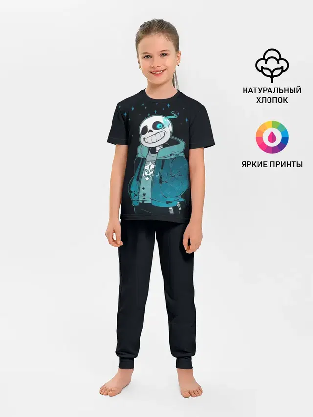Детская пижама с брюками с принтом «Андертейл — UNDERTALE SANS»