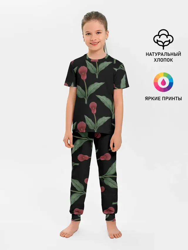 Красные каллы на черном