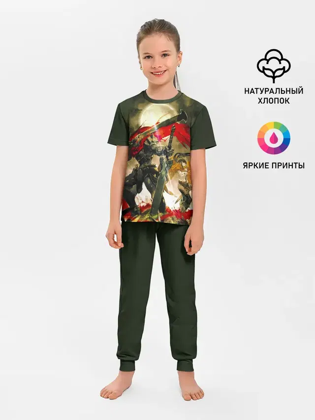 Детская пижама с брюками с принтом «Momonga & Narberal Gamma»