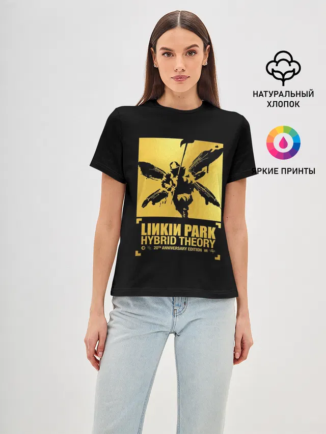 Женская базовая футболка с принтом «Hybrid Theory 20th Anniversary»