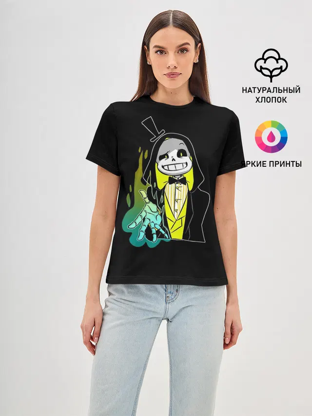 Женская базовая футболка с принтом «Bill Cipher»