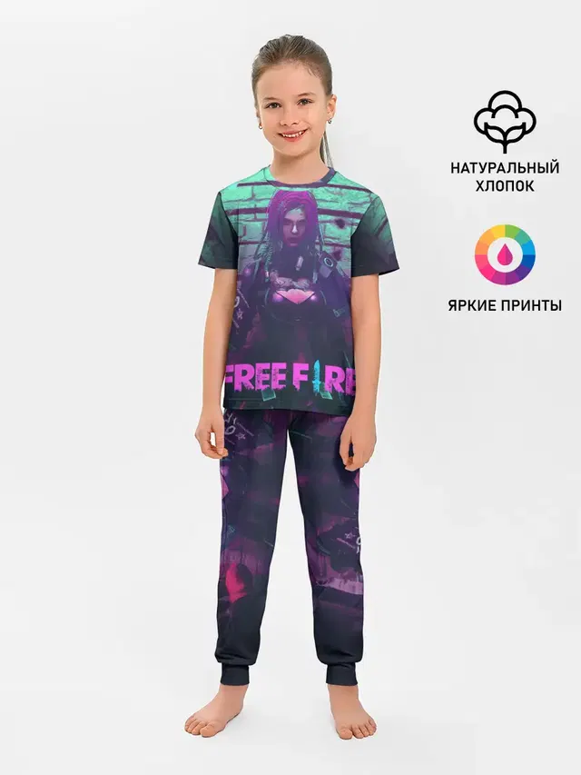 Детская пижама с брюками с принтом «Moco — FREE FIRE»